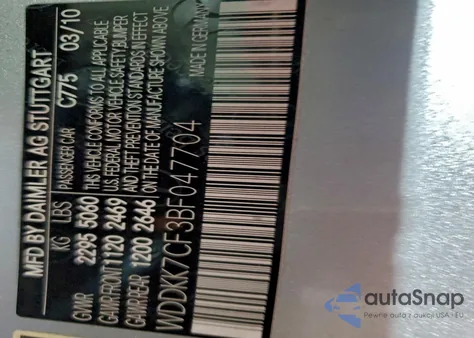 2011 Mercedes-Benz E 550 from USA, damaged, VIN WDDKK7CF3BF047704